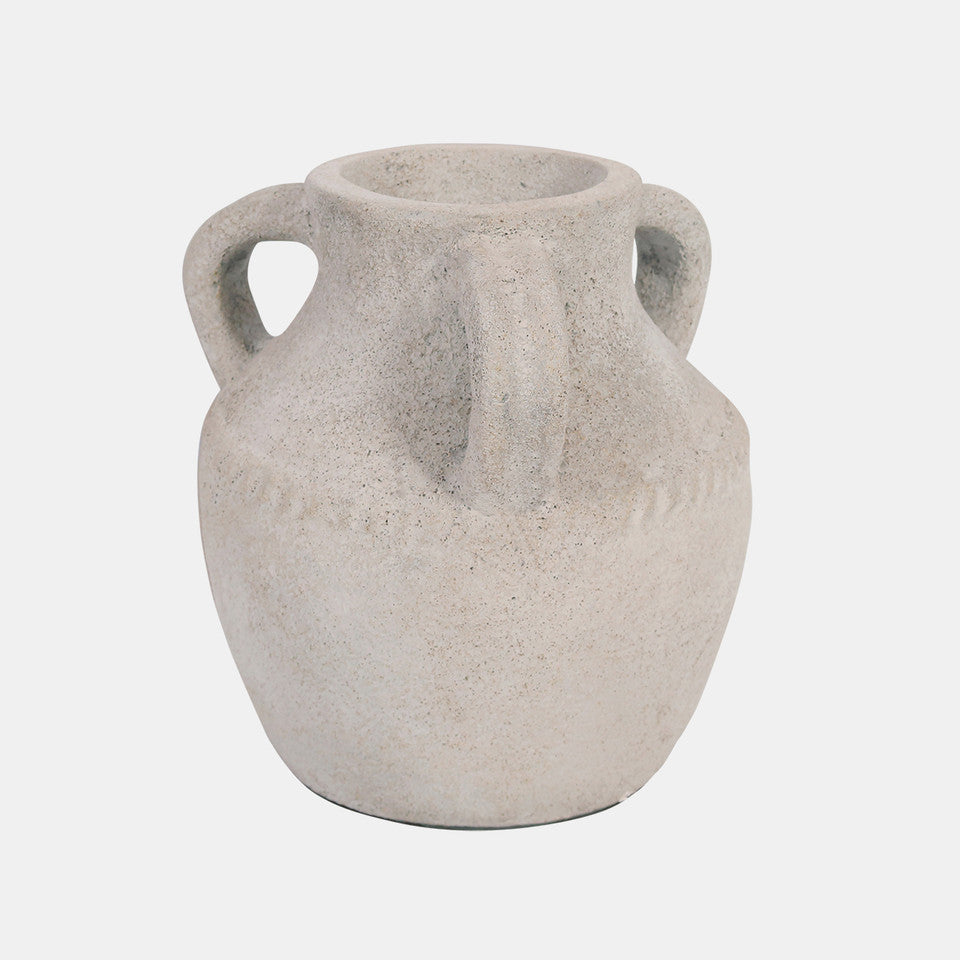 Terracotta Triple Handle Jug, Ivory