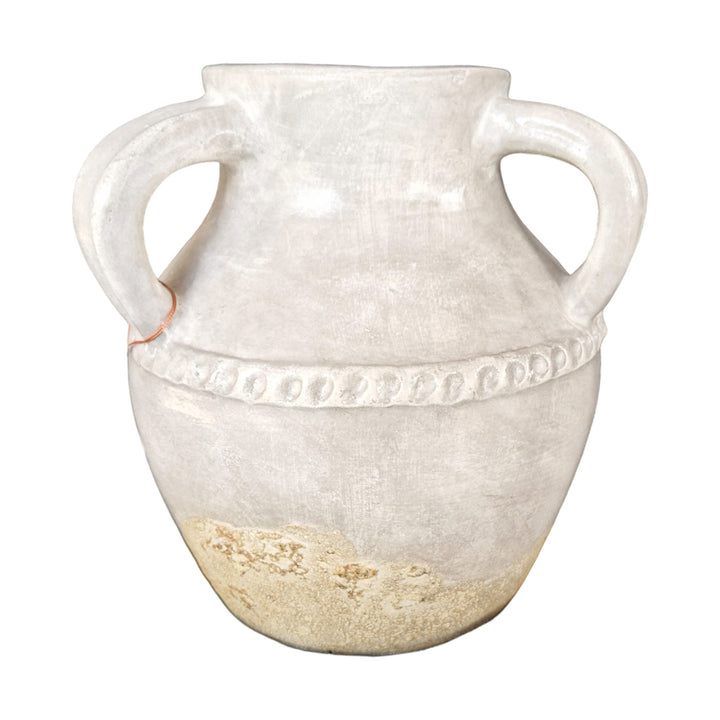 Terracotta Triple Handle Jug, Ivory