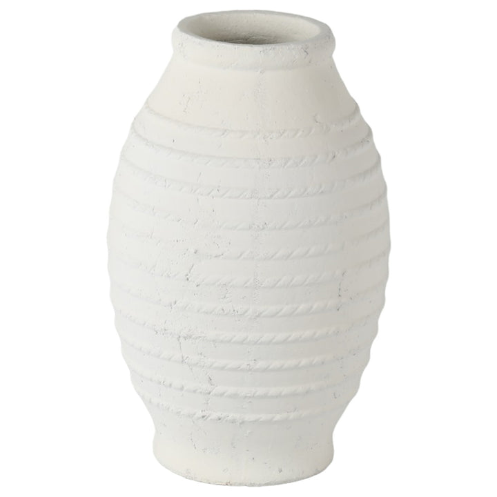 Rope Ribbed Terracotta Vase