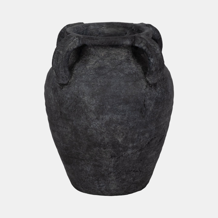 Multi Handle Black Terracotta Jug