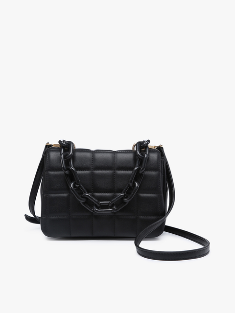 Hayden Quilted Crossbody w/ Large Chain Strap