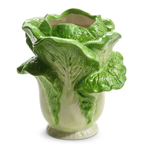 Green Cabbage Vase