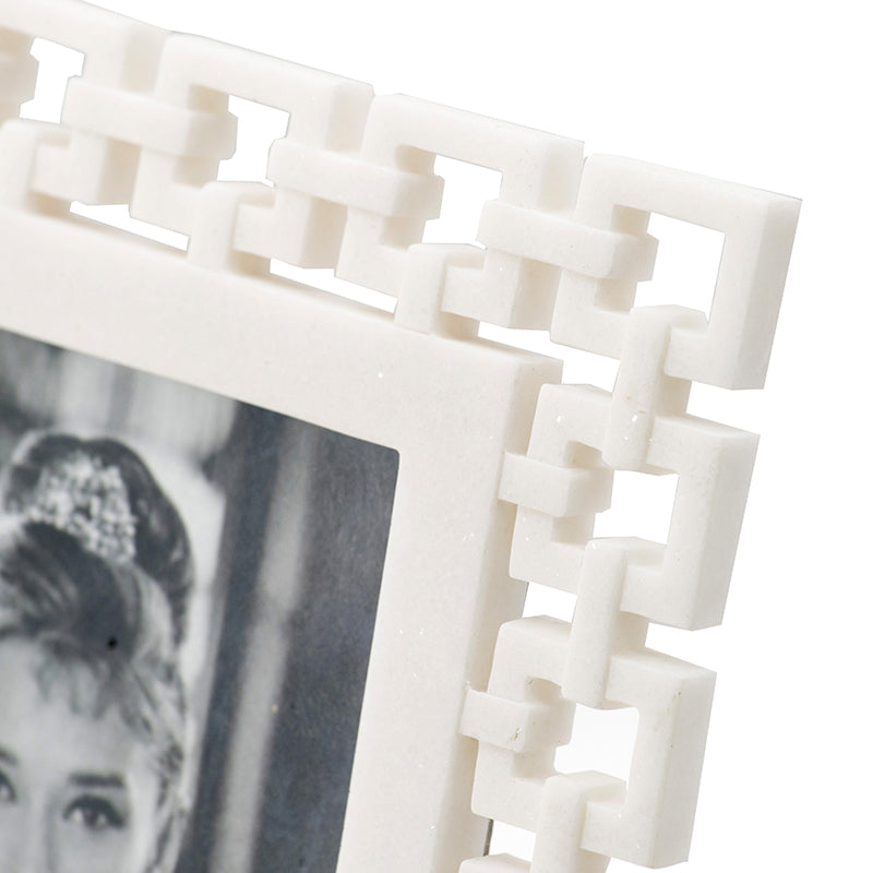 White Chain Link Photo Frame, 5'x7'