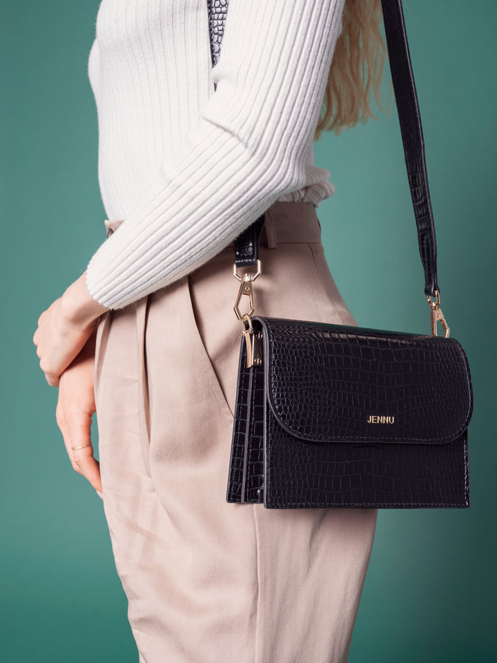 Crocodile Embossed Crossbody