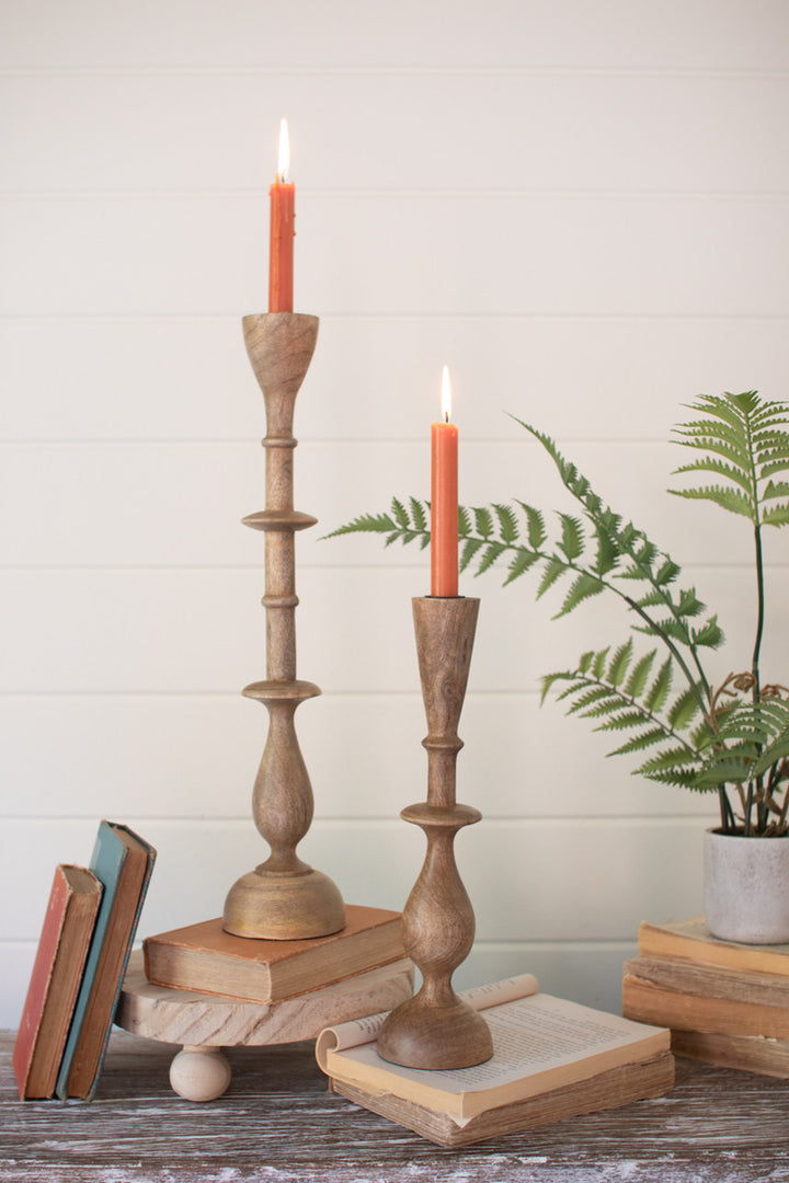 Candlestick Taper Mango Wood