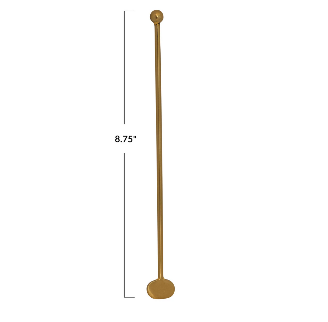 Stainless Steel Cocktail Stirrer, Antique Brass Finish