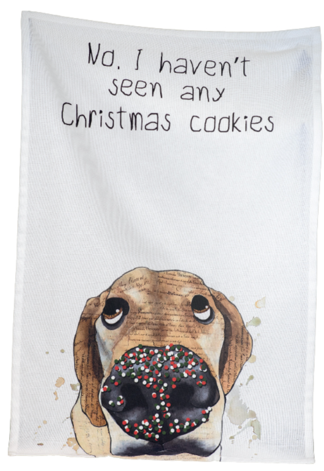 XMAS Treats Dogs Tea Towel