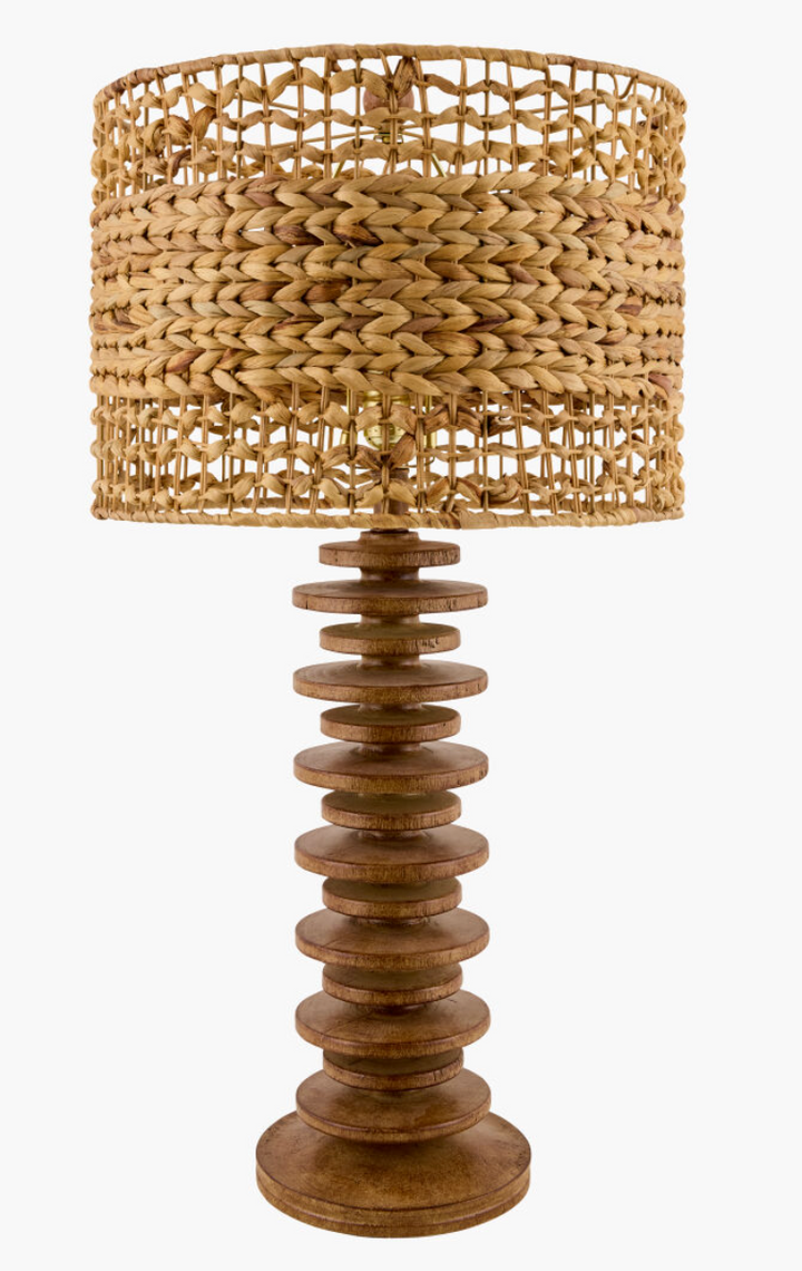 Brown Seagrass Accent Table Lamp