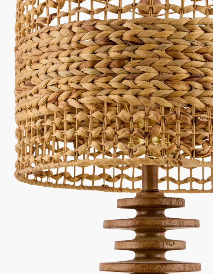 Brown Seagrass Accent Table Lamp