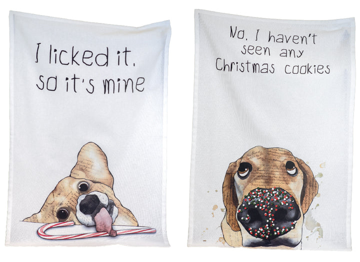 XMAS Treats Dogs Tea Towel