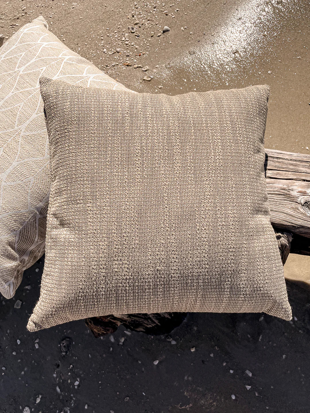 Natural Waves Mocha Outdoor Pillow