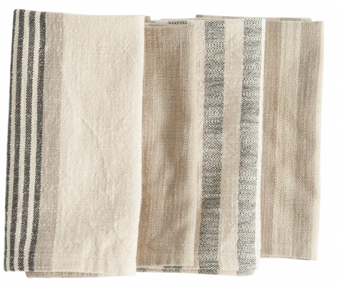 Woven Cotton Striped Napkins