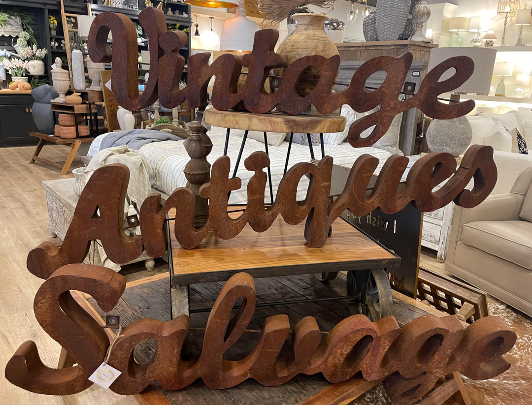 Rusted Metal Antique Sign