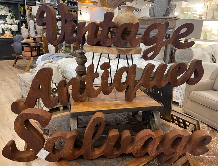 Rusted Metal Antique Sign