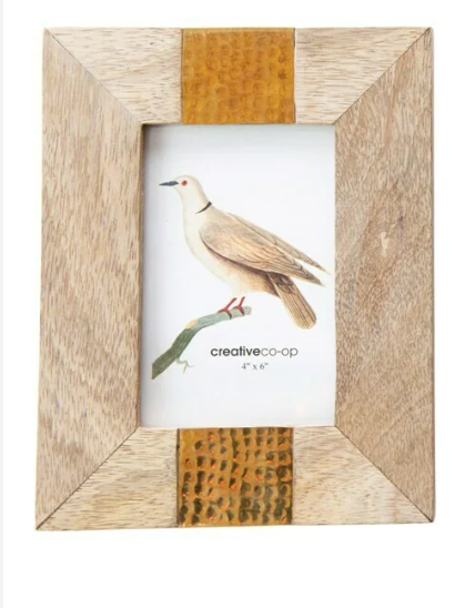 Mango Wood & Metal Inlay Photo Frame