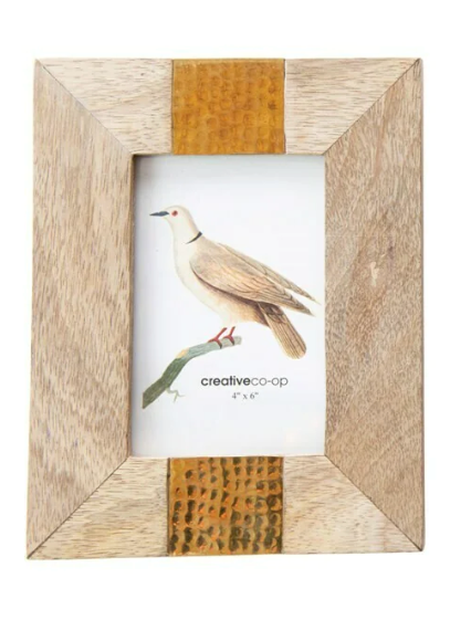 Mango Wood & Metal Inlay Photo Frame