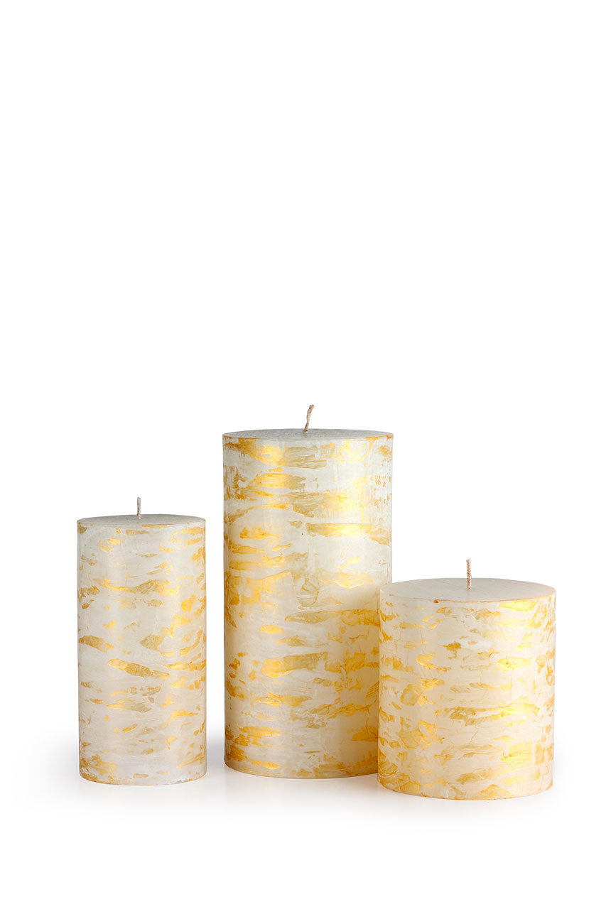 Candle Ivory/Gold Large
